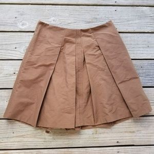 A Line pleated brown nylon blend CAREER CLASSIC